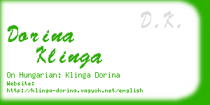 dorina klinga business card